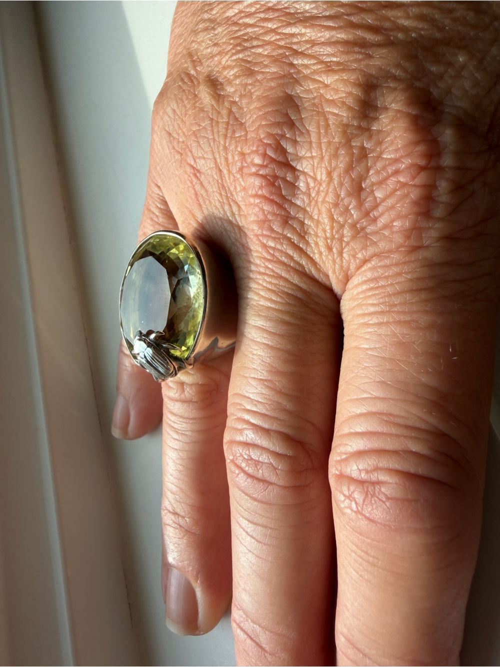 Stephen Dweck Sterling Silver citrine Statement Ring - Picture 8 of 8